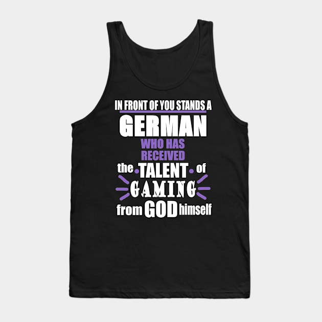 Gaming Germany E-Sport Gamer Team Slogan Tank Top by FindYourFavouriteDesign